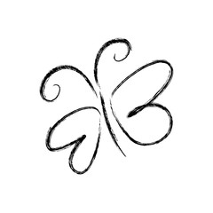 Wall Mural - blurred silhouette sketch butterfly insect vector illustration