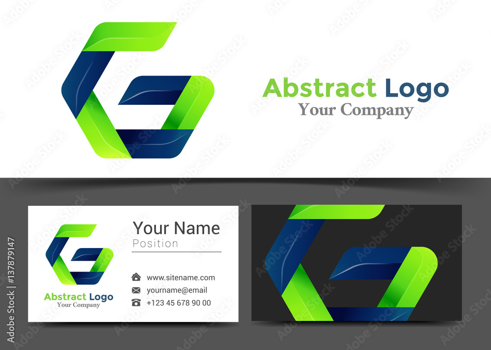 Letter G Corporate Logo and Business Card Sign Template. Creative ...