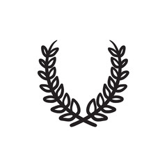 Poster - Laurel wreath sketch icon.