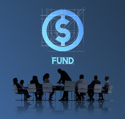Wall Mural - Fund Finance Business Money Technology Graphic Concept