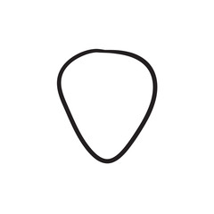 Wall Mural - Guitar pick sketch icon.