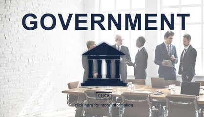 Canvas Print - Government Administration Pillar Graphic Concept