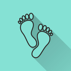 Wall Mural - Foot vector icon