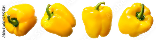 Fotografía Sweet yellow pepper isolated on white background