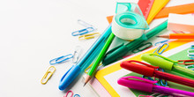 Stationery Colorful Writing Tools Accessories Pens Pencils, Color Paper. Back To School. Office Supplies Products