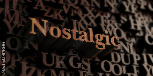Fotografie, Obraz Nostalgic - Wooden 3D rendered letters/message
