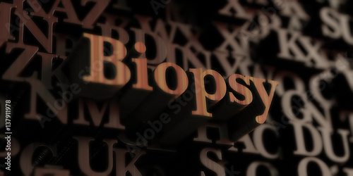 Fotografia, Obraz biopsy - Wooden 3D rendered letters/message