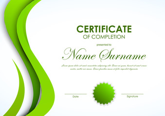 Poster - Certificate of completion template