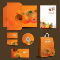 Wall Mural - stationery, corporate image design with vivid colors