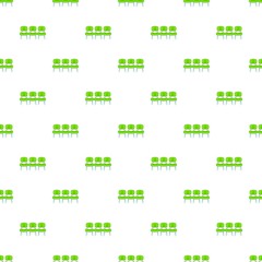 Poster - Chairs at airport pattern, cartoon style 