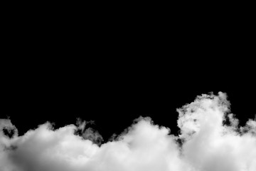 Canvas Print - white cloud on black background