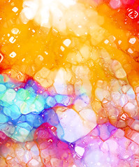 Poster - Cosmic space and stars, cosmic abstract background and glass effect. Copy space.