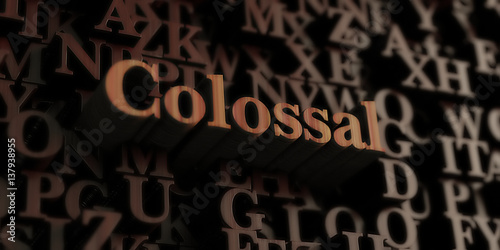Fotografia  Colossal - Wooden 3D rendered letters/message