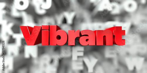 Fotografie, Obraz Vibrant - Red text on typography background - 3D rendered royalty free stock image