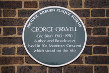 George Orwell Plaque In London