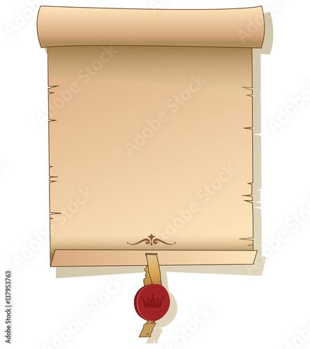Ancient Scroll Old Scroll Paper Background With Signet Vector Template Old Scroll Paper Template Old Scroll Paper Printable Buy This Stock Vector And Explore Similar Vectors At Adobe Stock Adobe Stock