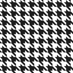 Canvas Print - Houndstooth Pattern in Black and White