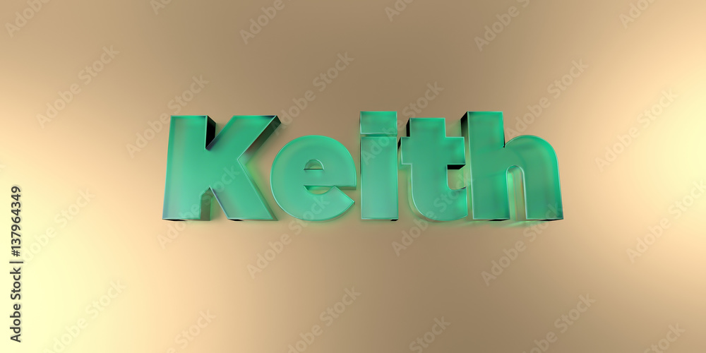 Keith - colorful glass text on vibrant background - 3D rendered royalty ...