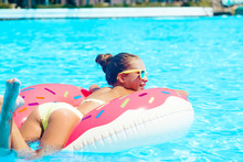 Tween Girl In Resort Pool