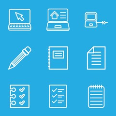 Poster - Set of 9 notebook outline icons