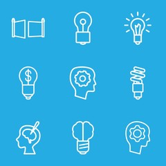 Poster - Set of 9 imagination outline icons