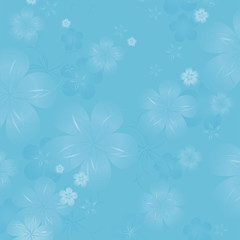  Flowers background. Flowers design. Vector abstract illustration. Light Blue Sakura blossoms background. Vector