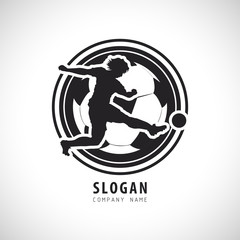 Wall Mural - Football Soccer player Logo. Football Vector illustration.