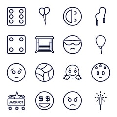 Poster - Set of 16 fun outline icons