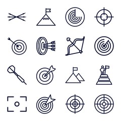 Poster - Set of 16 target outline icons