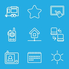 Aufkleber - Set of 9 mobile outline icons