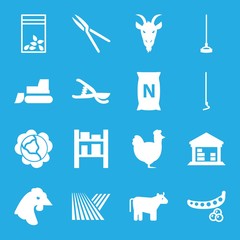 Sticker - Set of 16 agriculture filled icons