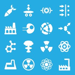 Wall Mural - Set of 16 nuclear filled icons