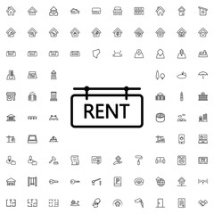 Poster - rent tag icon illustration