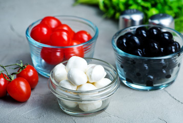 Poster - ingredients for caprese salad