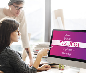 Canvas Print - Project Design Implement Development Concept