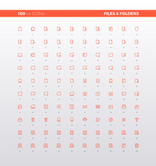 Leinwandbilder - UI UX File Folders Icons
