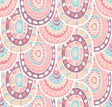 Ethnic Decorative Native Ornamental Striped Seamless Pattern In Vector. Endless Background In Gentle Colors.