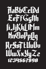 Wall Mural - New gothic font
