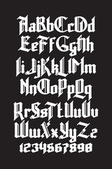 Sticker - New gothic font