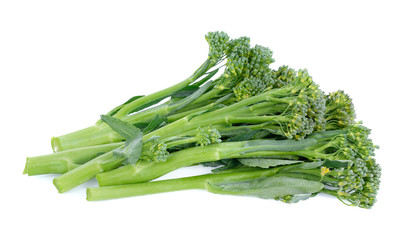 Poster - baby broccoli isolated on white background