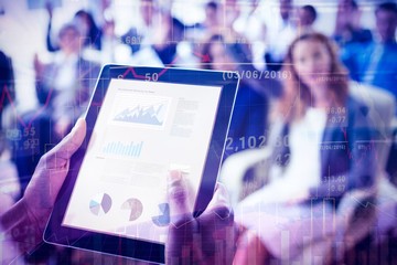 Poster - Businessperson using digital tablet during meeting