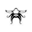 Vector ancient viking head logo