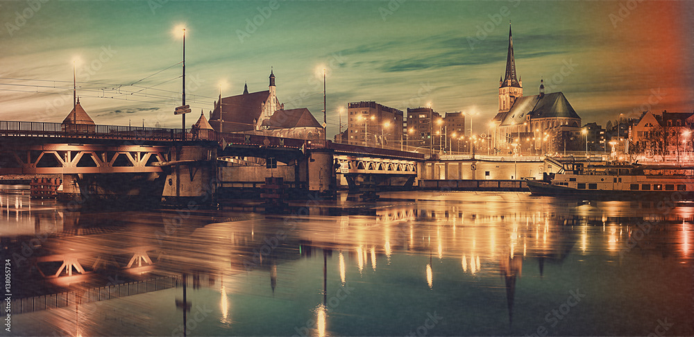 Obraz na płótnie landmarks in the old city of Szczecin w salonie