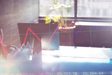 Poster - Composite image of stocks and shares