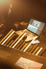 Poster - Composite image of blue data