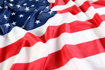 Close up of American flag