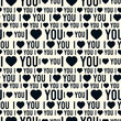 © TanyaFox - Vector seamless pattern with the words I love you on a light background