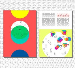 Wall Mural - flyer, leaflet, booklet layout. editable design template. a4 2-fold brochure with abstract elements 