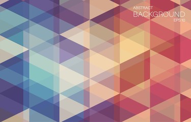 Wall Mural - Flat retro color geometric triangle wallpaper