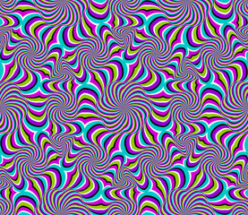 Sticker - Abstract colorful background (optical illusion of movement). Seamless pattern.